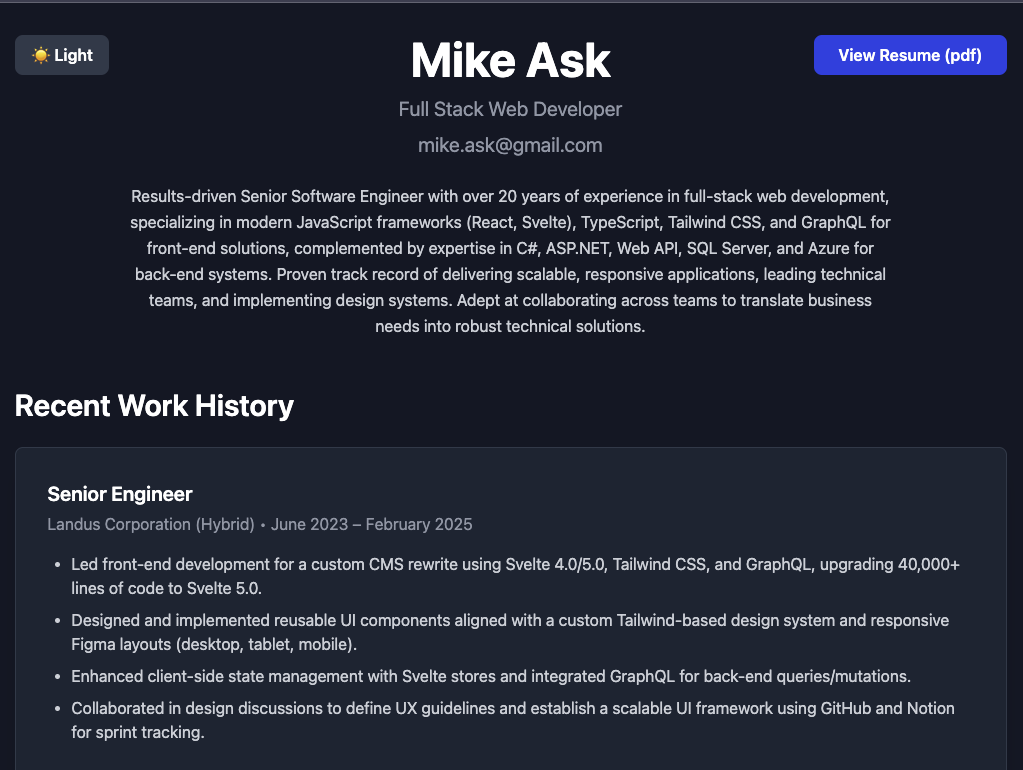 mikeask.com screenshot